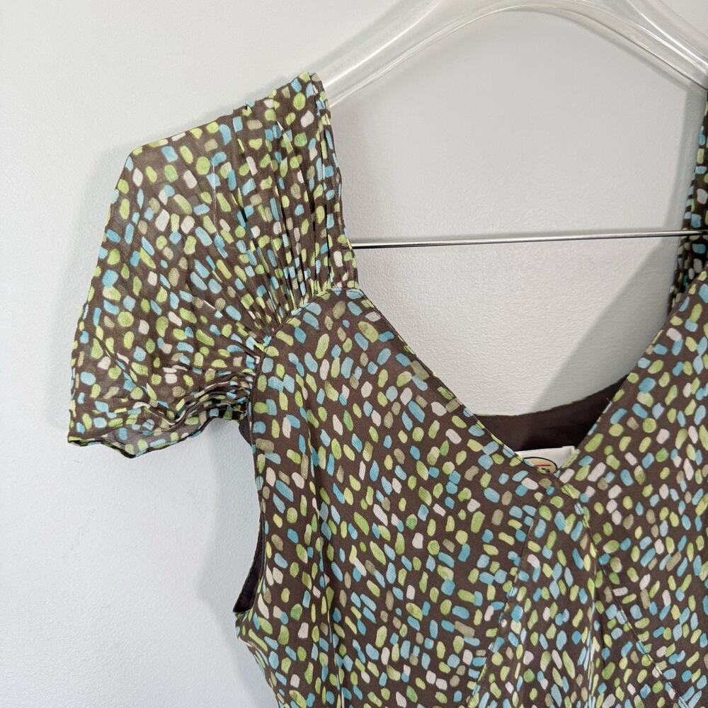 VTG Talbots 100% Pure Silk Chiffon Babydoll Maxi Midi Dress Sleeveless 8 Y2K 90s - Picture 4 of 8
